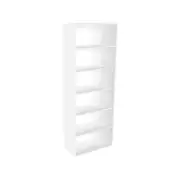 Lugna 2048 x 750 x 380mm White 5 Shelf Shelving Unit