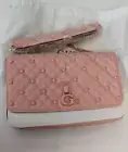 BY Guess pink quilted stud detail Across body bag with gold chain shoulder strap