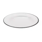 G.E.T. B-220-W/BK Settlement Bistro White Melamine 24 oz. Soup Bowl - 1 Doz