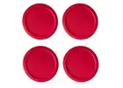Replacement Lid for Pyrex 7-CUP Storage Cover 7.5" 7402-PC Red (4-Pack)