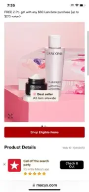 Lancôme Clarifique Exfoliating Face Essence, Génifique Night Cream Sample