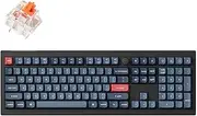 Keychron V6 Max Wireless Custom Mechanical Keyboard, 2.4 GHz Bluetooth RGB with Hot-swappable Gateron Banana/Red/Brown/Silent Red Switch Compatible with Mac Windows Linux (Keychorn Silent Red Switch)