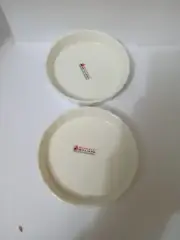 Set Of 2 Maxwell & Williams White Basics Flan Dish 13cm, NEW