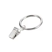 Curtain Clip Rings w Hooks 1.25" Inner Dia 3.5mm Thick Drapery Ring 10Pcs