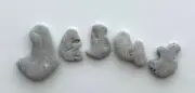 Natural Letter Shaped JESUS Rocks Beach Stone word craft pebble art name USA hag