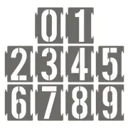 7 Inch Large Plastic Number Stencils, 20 Pcs, Wood, Business