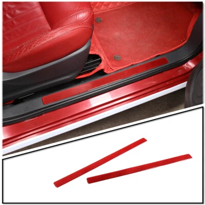 Door Sill Guard Pedal Protector Cover Trim 4Pcs For Fiat 500 Abarth 595 2011-22