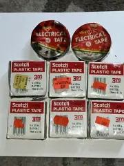Lot Of Scotch Plastic Electrical Tape and Other Vinyl Tape