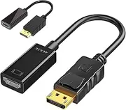 DP Adapter - 4K Display Port Cable Adapter | 1080p Monitor Adapter | Projector Converter | PC Monitor Projector | 4K Adapter Desktop DisplayPort Adapter Converter for PC Laptop Monitor