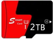 2TB For Micro SD Card High Speed SDXC Class 10 TF Flash Memory w SD Card Adapter