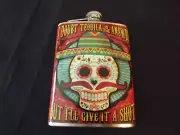 NEW Totally Rad FLASK I Doubt Tequila Is the Answer But Stainless Steel 8 Oz