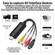 USB 2.0 VHS Tapes Tape to DVD VCR Audio Video Converter Capture Card Adapter PC