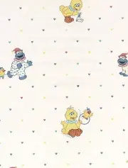 Sesame Street Childrens Big Bird Yellow Kid Baby Nursery Elmo Vtg Roll Wallpaper