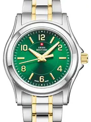Swiss Military By Chrono SM34003.28 Green Dial Gold Stainless Steel Womens Watch