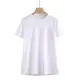 2023夏季新款簡約上衣純色短袖T恤女小衫白色寬松百搭打底衫