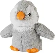 Warmies Plush Grey Penguin Microwavable Wheat Bag, French Lavender Scented and Weighted, Hot or Cold Soft Toy for Relaxation and Warm Relief, Suitable for All Ages