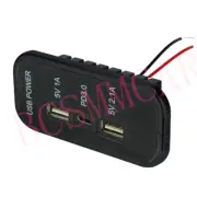 PD Type-C USB 3.1A Car Charger Panel Socket Power Adapter Outlet Truck ATV Boat (for: Smart)