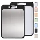 2 in 1 Stainless Steel Cutting Board with Handle Chopping Best Non Toxic Cutt...