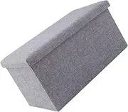 Storage Footrest Stool, Stylish Storage Ottoman Saving Space Fabric Foldable for Bedroom for Room (Large 5x4.5cm/1.96x1.77in)