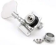 TOYANDONA 4 Right Bass Tuners Elephant Ear Tuning Pegs Silver 4r Bass Guitar Machine Heads Hard Zinc Alloy