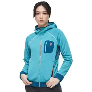 【西班牙TERNUA】女Power Stretch Pro 連帽保暖外套 1643252 AF / 城市綠洲 (Polartec、刷毛、透氣、快乾)