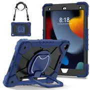 For iPad Pro 11" 4th Gen Case Kids Heavy Duty Shockproof Cover - Navy Blue - Black