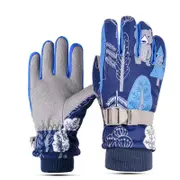 Nevenka Ski Gloves Winter Warmest Breathable Cycling Mittens for Kids Boys Girls Snow Skiing-Forest Blue