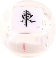 Generic Oriental Mahjong Dice Set for Festive Gatherings, Clear White