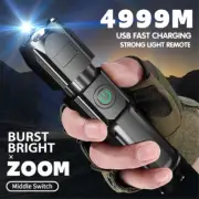 Waterproof USB Rechargeable 990000LM CREE LED Tactical Flashlight Torch Zoomable