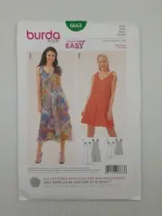 Burda Sewing Pattern 6663 Women's Dress Pattern Size US 8-18 EUR 34-44 NEW