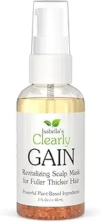 GAIN Thicker, Fuller Hair Naturally | Hair Growth Oil & Scalp Serum for Men & Women | Herbal Treatment for Hair Loss & Thinning with Rosemary & Castor Oil (60 ml)