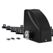 NNEDSZ Automatic Sliding Gate Opener Kit Electric 4M 600KG 3 Control Remotes