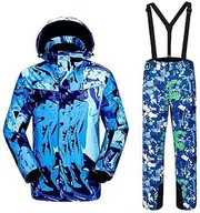 [USDBE] Ski Jacket+Snowboard Pant Male Skiing and Snowboarding Snow Ski Suit Winter