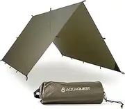AquaQuest Guide Waterproof Camping Tarp - Ultralight Bivy Shelter or Rain Fly - Camping Essentials for Hiking, Hammock & Survival