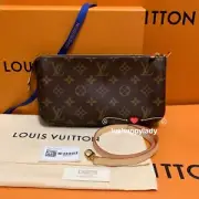 LOUIS VUITTON Large Pochette Accessories Monogram + Multi Pochette Chain Pouch