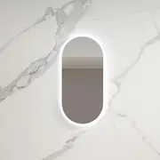 LED Mirror Bathroom Wall Mount Vanity Makeup Mirror Frosted Edge 45x90cm