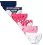 Fruit of the Loom 6 Pack Girls' Tagless Breathable Cotton Mesh Bikini Underwear