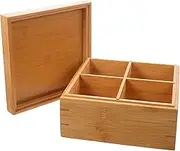 Nut Storage Box, Jewellery Organizer Box, Square Oragnizer Boxes Wooden Snack Nut Storage Boxes, Bamboo Serving Tray Serving Platters Divided Serving Platter Perfect for Candy, Chips and Snacks