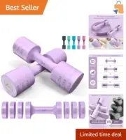 4-in-1 5 lb Adjustable Dumbbell Set for Men and Women - Compact & Stylish