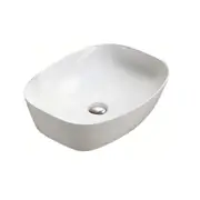 505*385*135mm Poseidon Ultra Slim PA50385 Gloss White Ceramic Rectangle Above Counter Basin