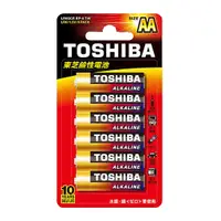 在飛比找松果購物優惠-【TOSHIBA東芝】3號AA/4號AAA 鹼性電池6顆 吊