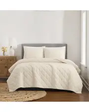 Brooklyn Loom Diamond Washed Cotton Quilt Set