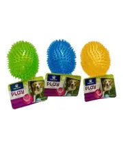 New (Pack Of 3) Dog Toys, Squeaker, Interactive Fun, Spiky Football Sensory Play