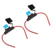 2 Pcs Inline Fuse Holder DC 32V 8 AWG Waterproof Blade Fuse Holder with 60A Fuse
