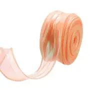 1.5 Inch 25 Yard Sheer Organza Ribbon Shimmer Chiffon Tulle Ribbons Orange