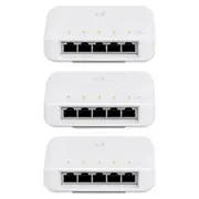 3PK Ubiquiti USW Flex Mini 5 Port Gigabit Managed Switch w/1 PoE In/4 PoE Out