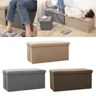 Storage Ottoman Foot Stool Seat Box Multifunctional Shoe Chest Clothing Bin for