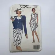Vogue 8059 Misses' Loose-fitting Dress & Jacket Very Easy Pattern Sz 12 - 16 FF