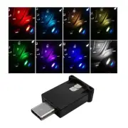 USB Type C LED Ambient Light, Mini 8 Colors RGB LED Light, Adjustable