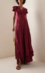 [Ralph Lauren] Josef Pleated Georgette Gown